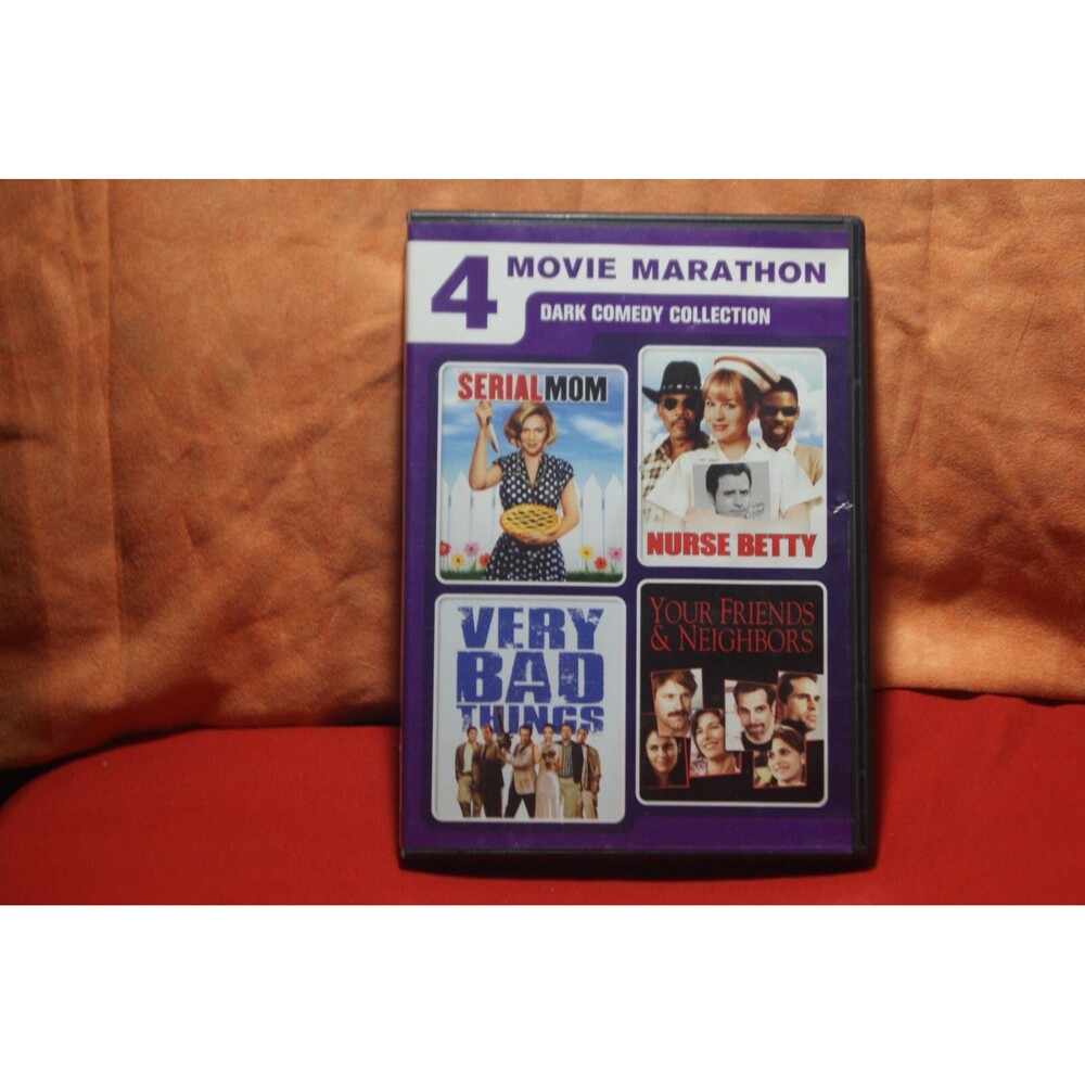 4 Movie Marathon: Dark Comedy Collection DVD Serial Mom Nurse Betty Very Bad